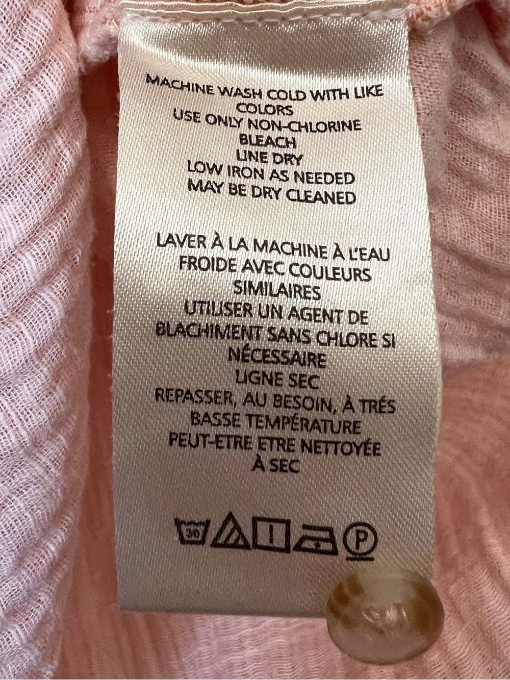 by Anthropologie Lightweight Peach Stripe Gauze Cotton Tunic Popover Blouse - Picture 14 of 14